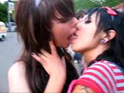 best of Public lesbians kissing