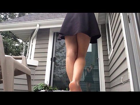 Jetson recommendet girl peeing while standing balcony dress with