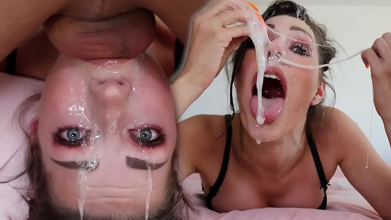 Facefucking down throat oral creampie