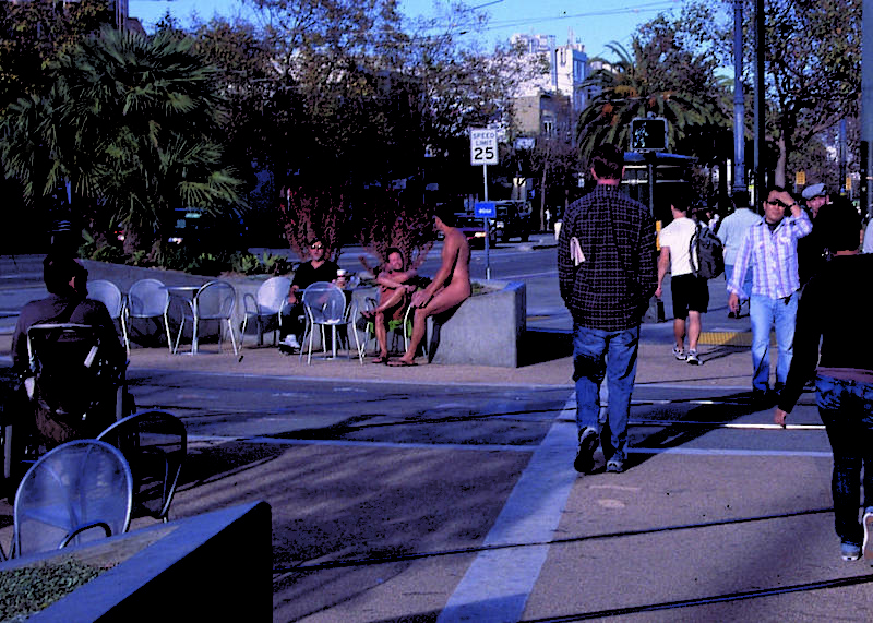 best of Street the public nude walk down