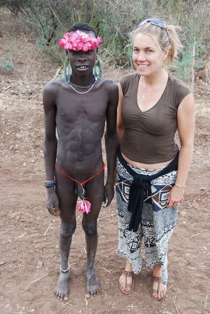 White woman africa