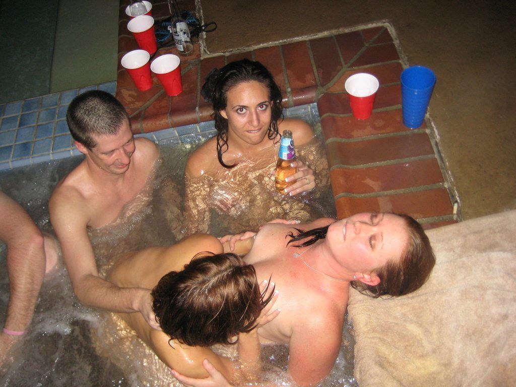Drunk hot tub amateur
