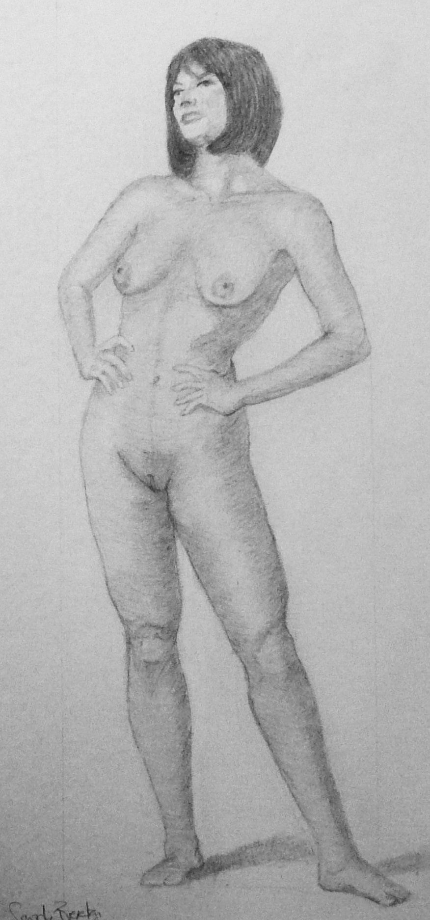 Nude model for drawing