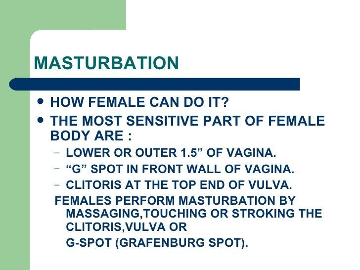 Masturbation health riscs