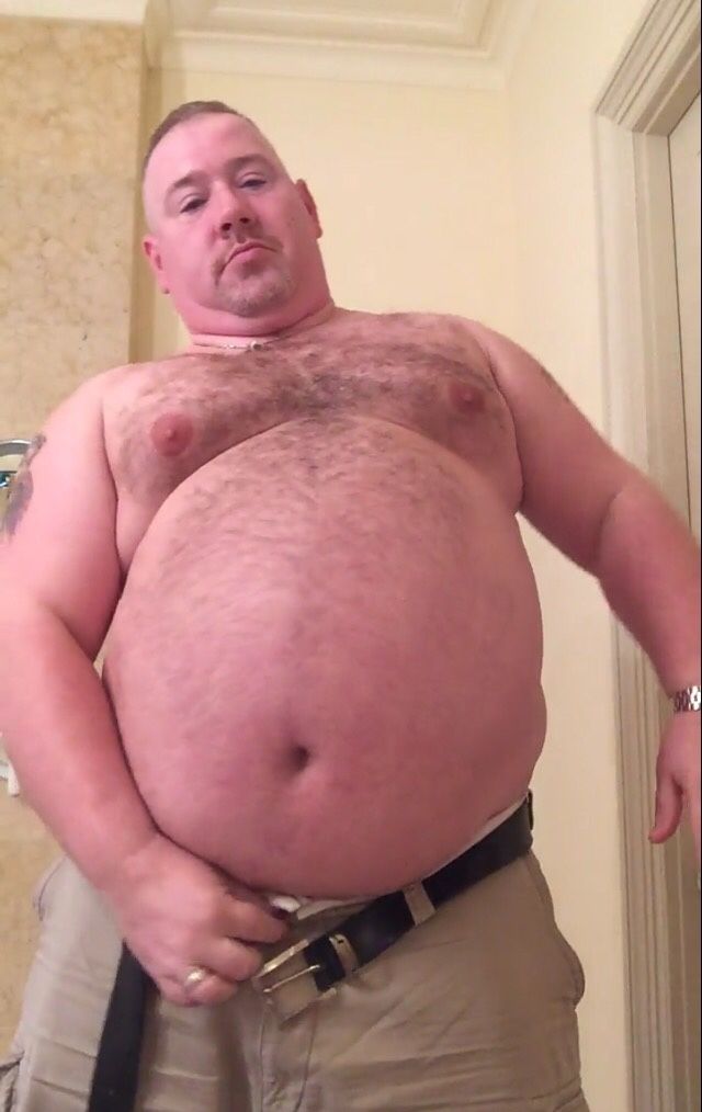 Fat chubby naked man
