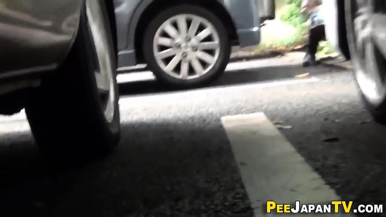 Pee on car park xxx