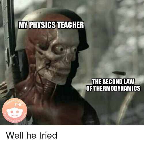 Second law of thermodynamics funny