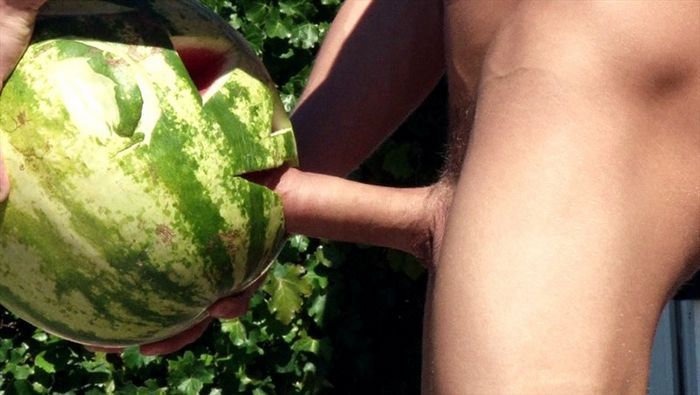 Guy Fucking A Watermelon.